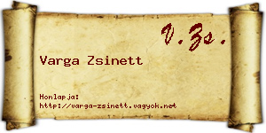 Varga Zsinett névjegykártya